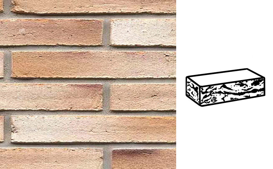 Кирпич клинкерный Muhr 37_06 K Serie mondan Kohle готик, 290*90*40 мм