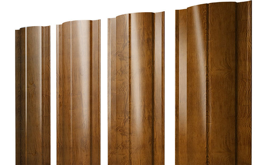 Штакетник Круглый Print Double Elite Golden Wood