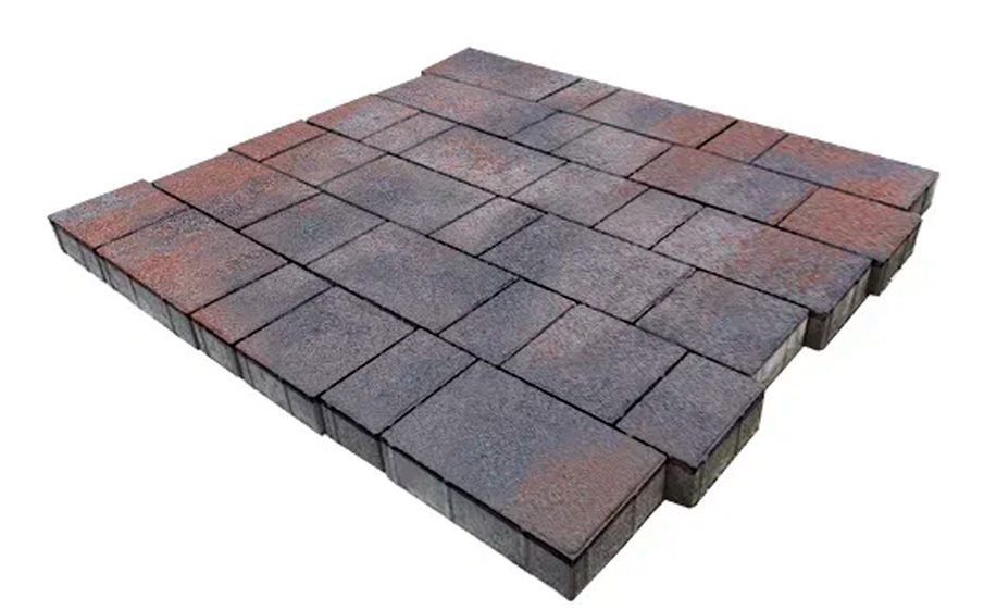 Плитка тротуарная SteinRus Bergamo А.6.Псм.4 Backwash, Абрау, толщина 40 мм