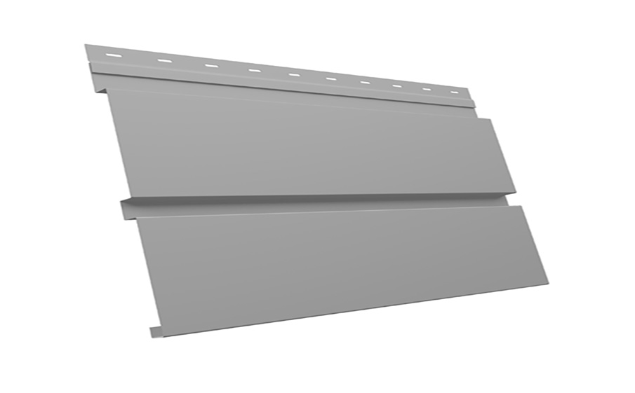 Софит металлический Grand Line Квадро брус без перфорации, сталь 0,5 мм Satin, RAL 7004 сигнальный серый