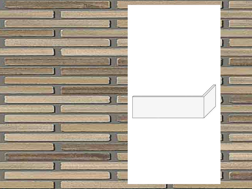Гибкий кирпич StoCleyer B, угловой элемент 4/4 corner, 11170 коричневый, 580/100*40*4-8 мм 
