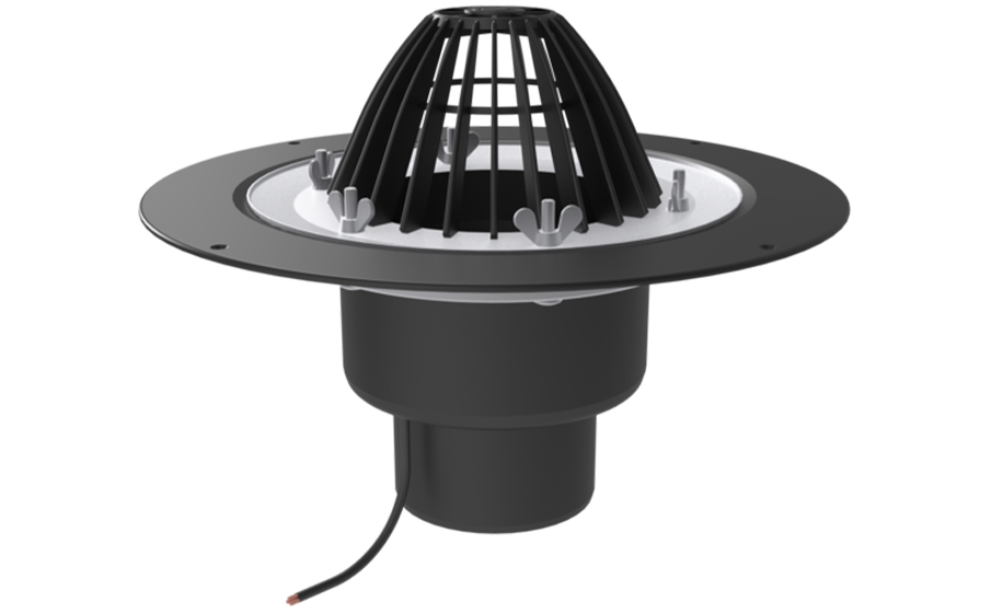 Кровельная воронка обогреваемая Termoclip ВФО с обжимным фланцем, 110*700 мм