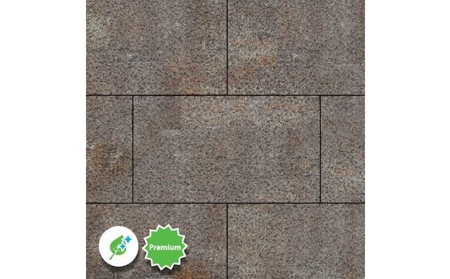 Плитка тротуарная SteinRus, Парк Плейс Б.3.П.6, Native, ColorMix Берилл, 600*300*60 мм