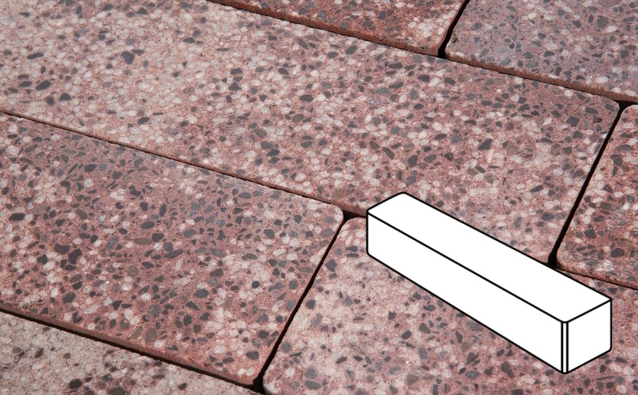 Плитка тротуарная Готика, Granite FINO, Ригель Б.3.П.8, Сансет, 360*80*80 мм