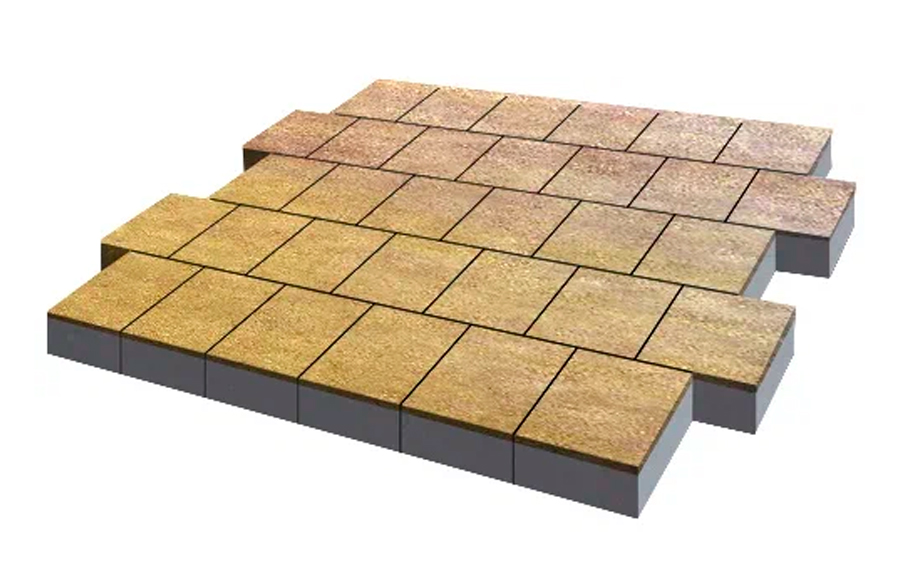 Плитка тротуарная SteinRus Валенсия Б.3.К.8, гладкая, ColorMix Брайс, 300*300*80 мм