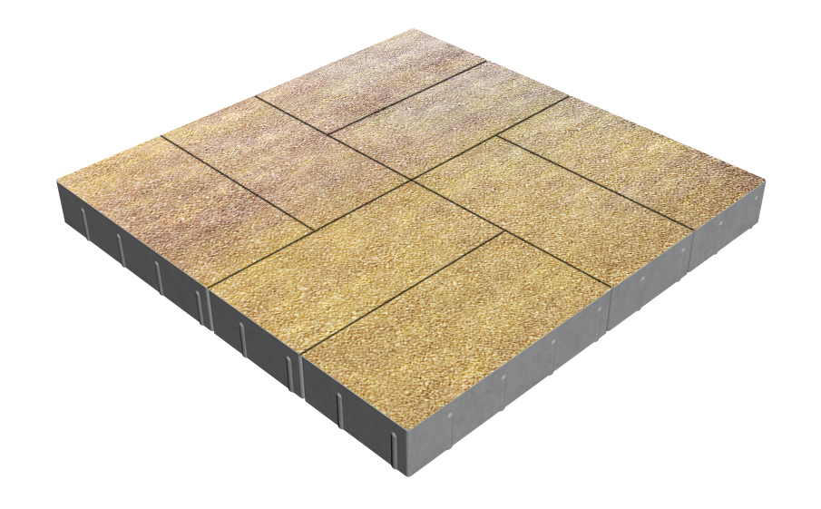 Плитка тротуарная SteinRus Грас Б.4.П.8, Antico, Брайс, 400*200*80 мм