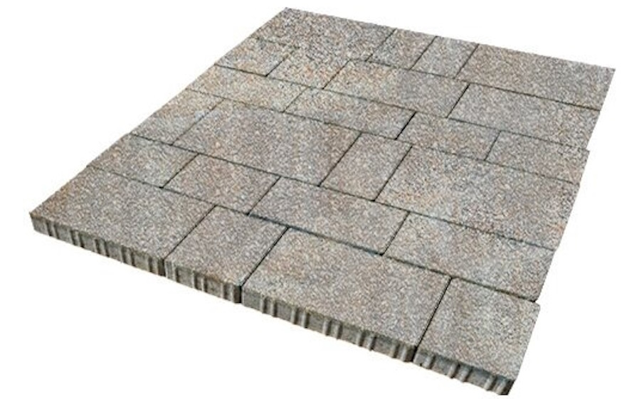 Плитка тротуарная SteinRus Инсбрук Тироль Б.4.Псм.6, Native, ColorMix Берилл, толщина 60 мм