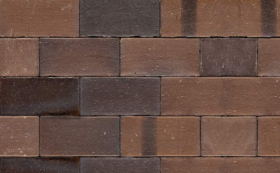 Тротуарная клинкерная брусчатка Muhr №33A Schwarz-braun, 200*65*52 мм