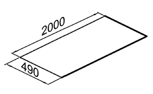 Плоский лист Gerard Chestnut, 2000*490 мм