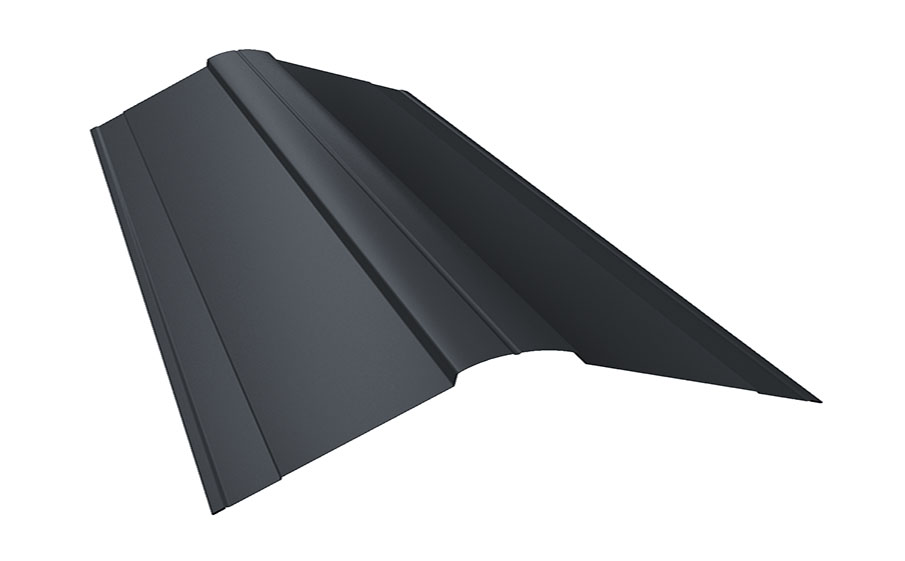 Планка конька фигурного 150*150 мм Grand Line PurPro Matt RAL 7024, 2,5 м