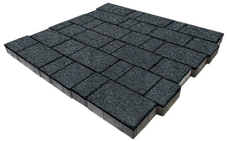 Плитка тротуарная SteinRus New City Street В.8.Псм.8, Native, черный, толщина 80 мм
