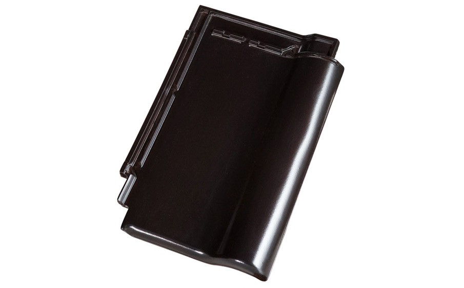 Керамическая черепица рядовая Koramic Alegra 9 Black Noble Engobe