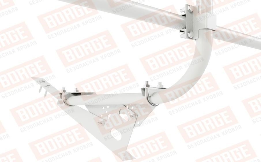Кровельное ограждение Borge для кровли из композитной черепицы оцинкованное RAL 9003, 300*60 см