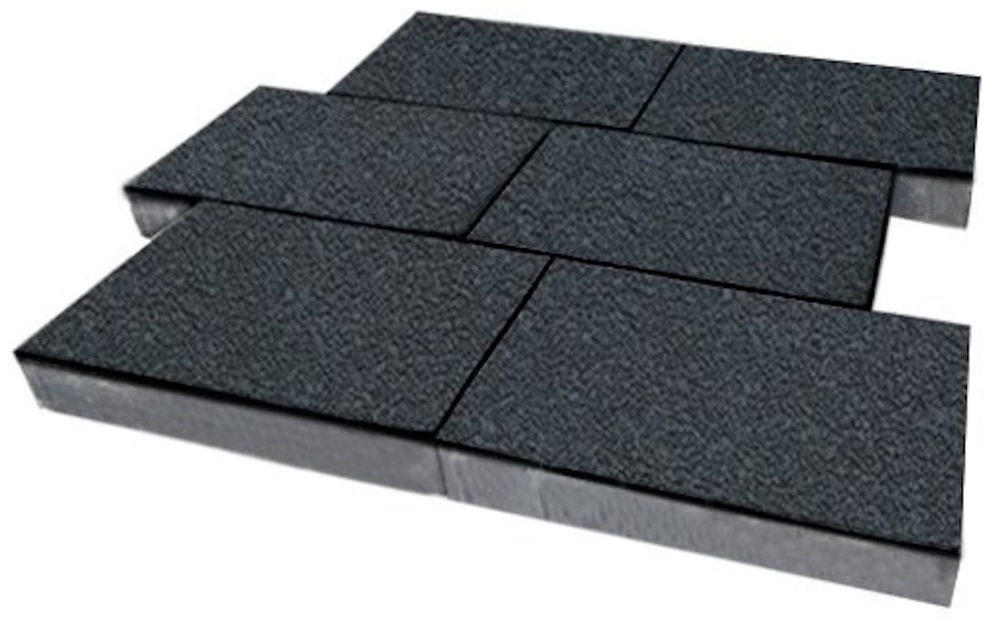 Плитка тротуарная SteinRus, Парк Плейс Б.3.П.8, Native, графит, 600*300*80 мм