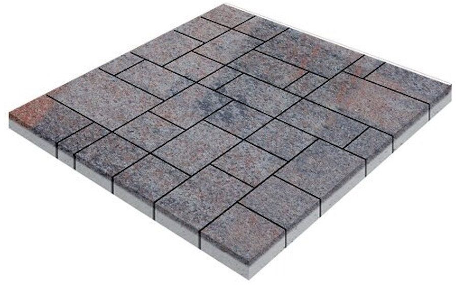 Тротуарная плитка SteinRus Инсбрук Альпен Б.7.Псм.6 Backwash, Абрау, толщина 60 мм
