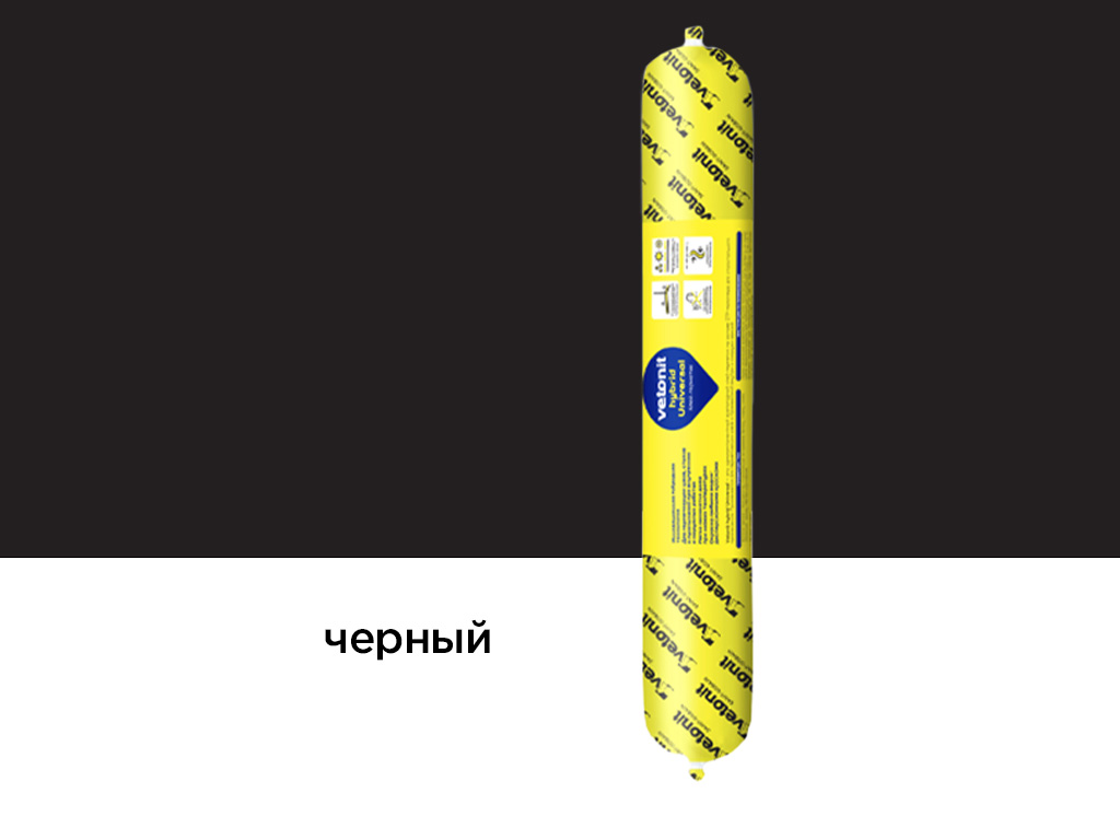 Герметик Vetonit гибрид Универсальный, черный, 500 мл