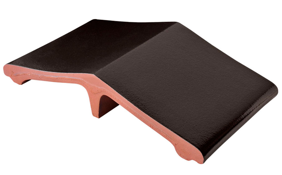 Клинкерный заборный элемент King Klinker 17 Onyx black, 445*250*90 мм