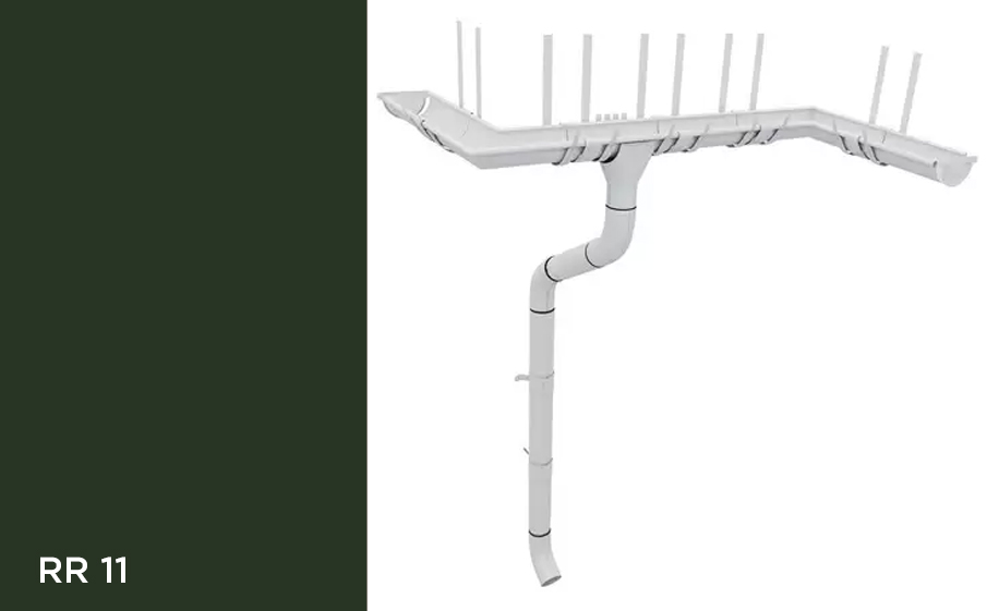 Водосточная система Grand Line Rooftop dRain PU 125/90 мм, RR 11