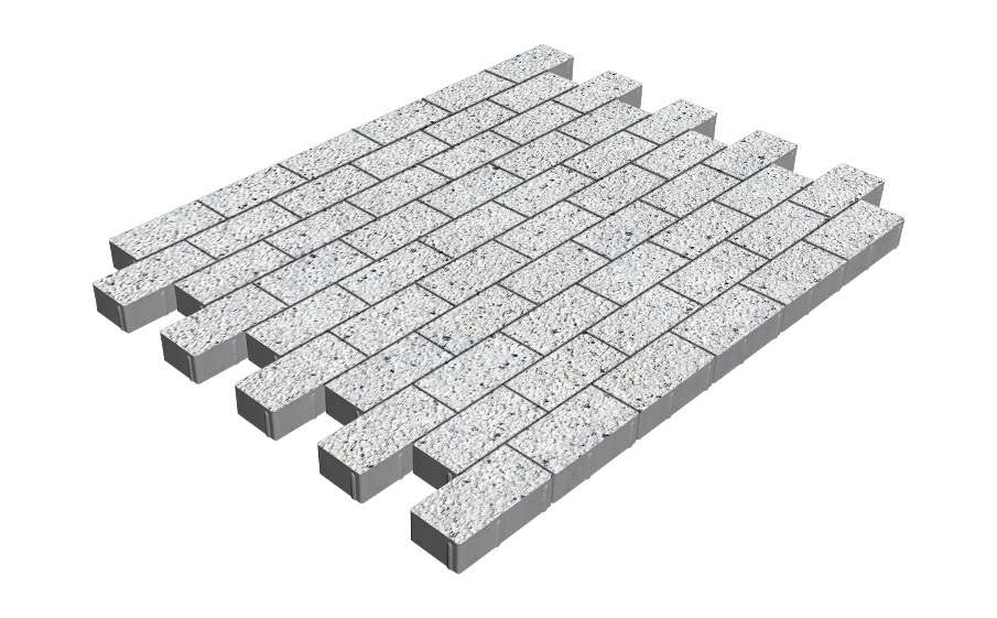 Плитка тротуарная SteinRus Прямоугольник Б.6.П.6 Backwash, Мрамор, 200*100*60 мм