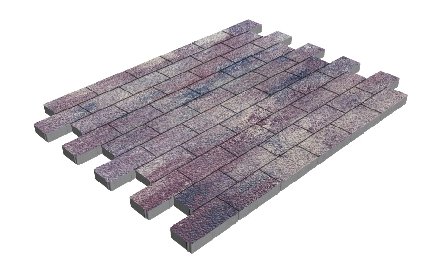 Плитка тротуарная SteinRus Прямоугольник А.6.П.4, Native, Каратау, 200*100*40 мм