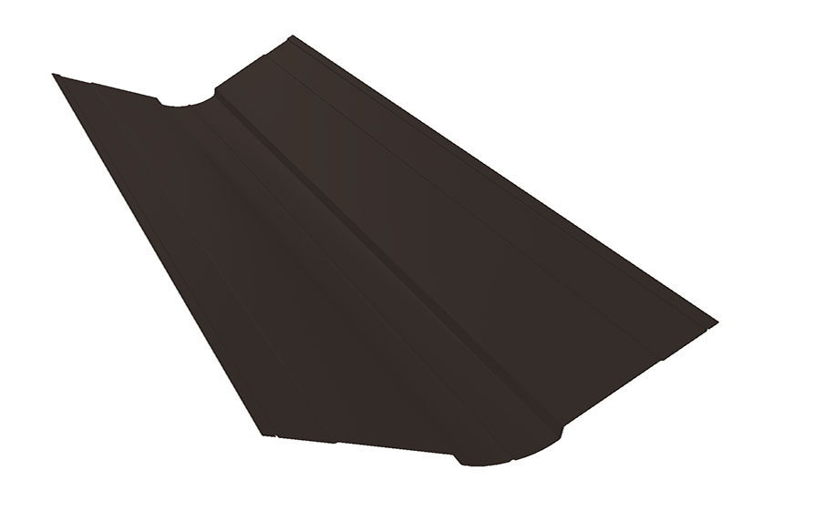 Планка ендовы верхней фигурной 100*100 мм Grand Line PurPro Matt RR 32, 2,5 м