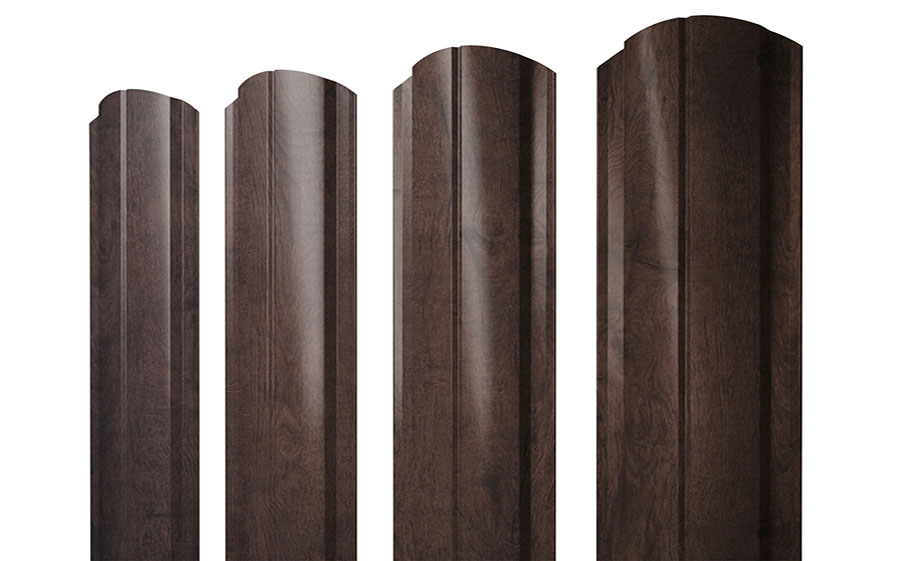 Штакетник Полукруглый Slim фигурный Print Premium Antique Wood