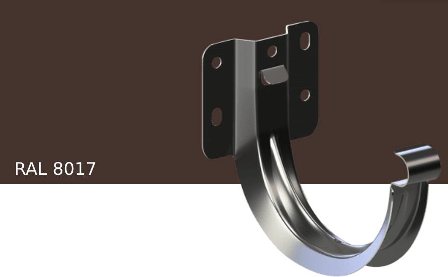 Кронштейн KROP STAL металлический короткий для системы D 150/100 мм, RAL 8017