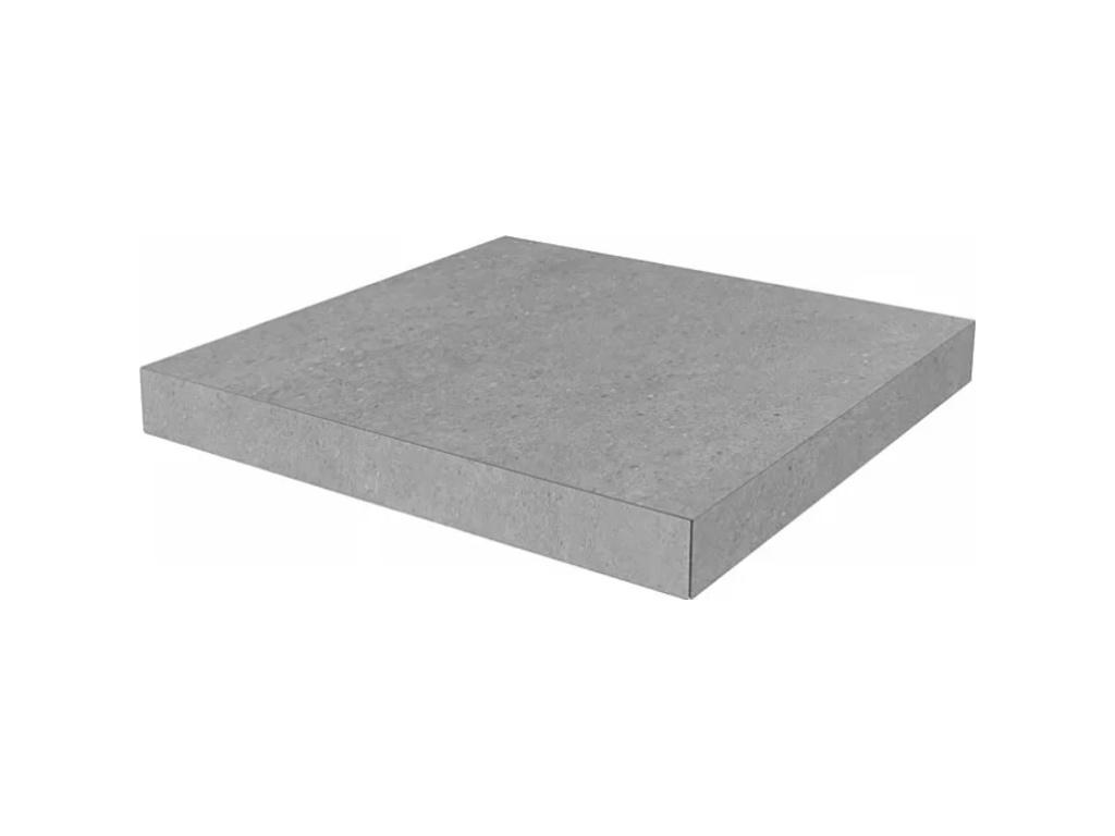 Ступень угловая клееная KERAMA MARAZZI Терраццо серый светлый необрезная, 330*330*9 мм