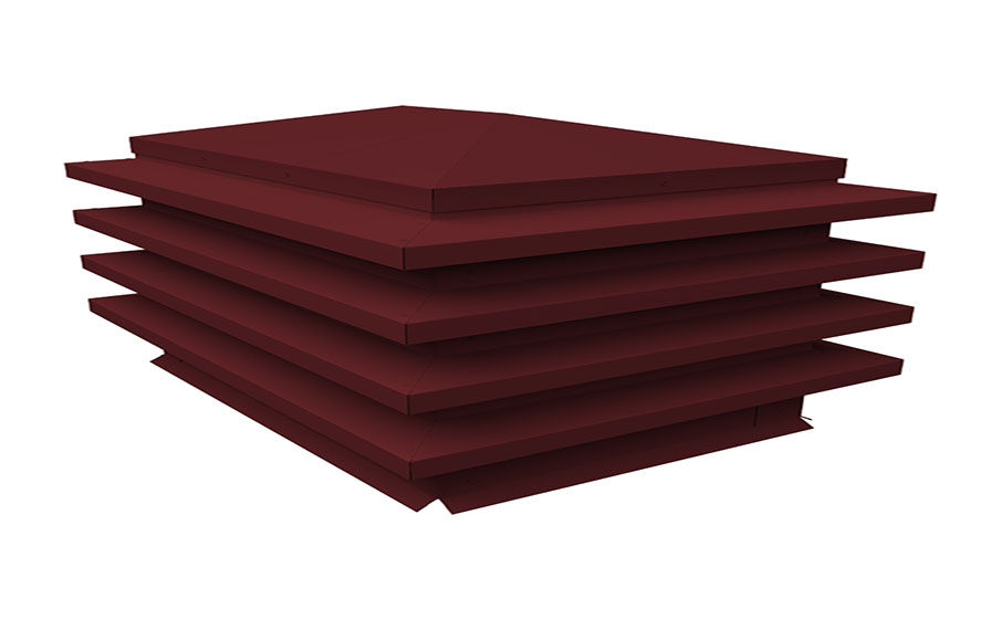 Дымник на трубу Grand Line елка 2400*700 мм Satin RAL 3005