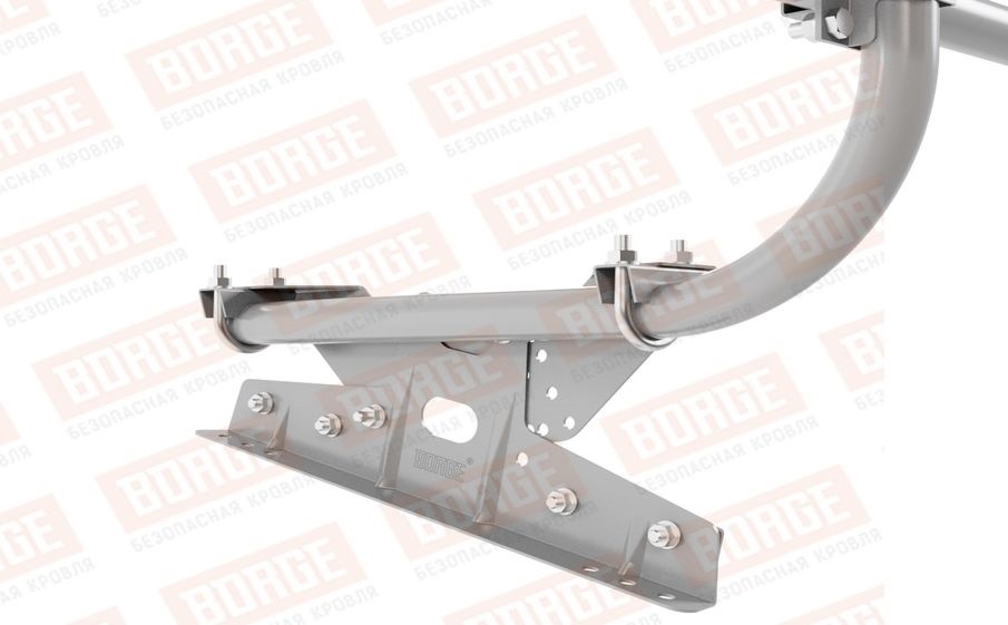 Кровельное ограждение Borge для фальцевой кровли оцинкованное RAL 7004, 300*90 см