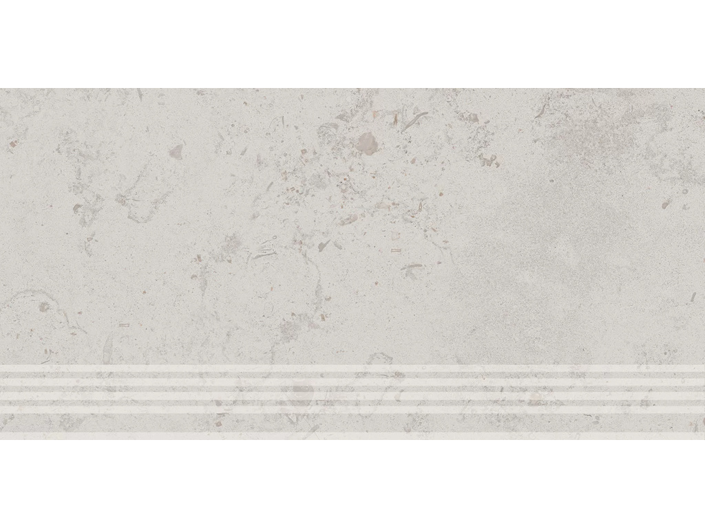 Ступень KERAMA MARAZZI Про Лаймстоун серый светлый натуральный обрезная, 600*300*9 мм