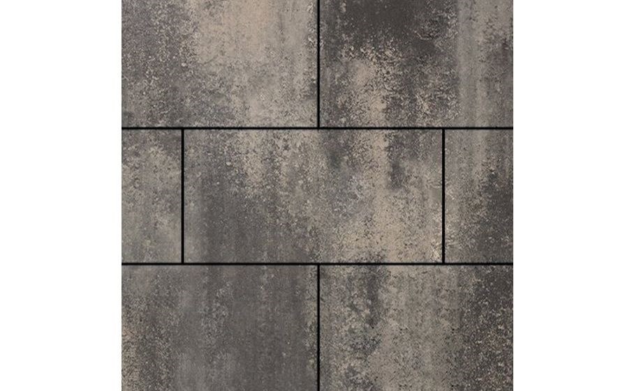 Плитка тротуарная SteinRus, Парк Плейс Б.3.П.6, гладкая, ColorMix Нокс, 600*300*60 мм