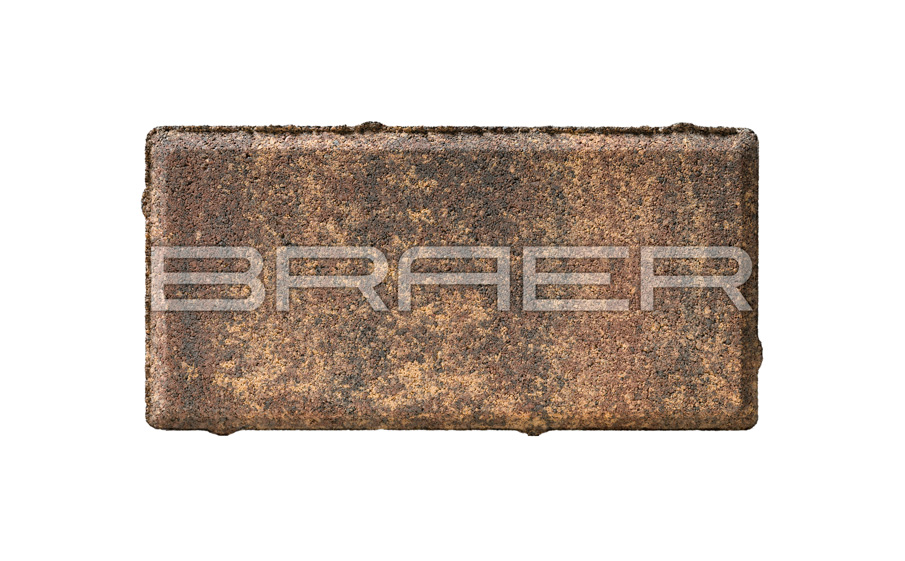 Плитка тротуарная BRAER Прямоугольник Color Mix Мальва, 200*100*60 мм