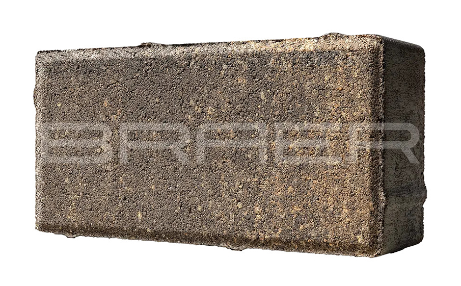 Плитка тротуарная BRAER Прямоугольник Color Mix Каштан, 200*100*40 мм