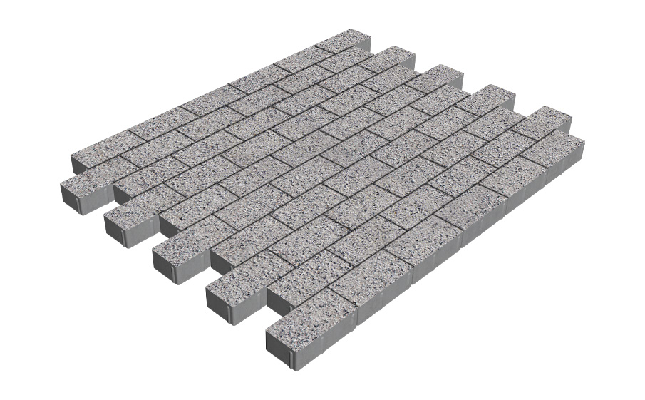 Плитка тротуарная SteinRus Прямоугольник Б.6.П.6 Backwash, Каспий, 200*100*60 мм