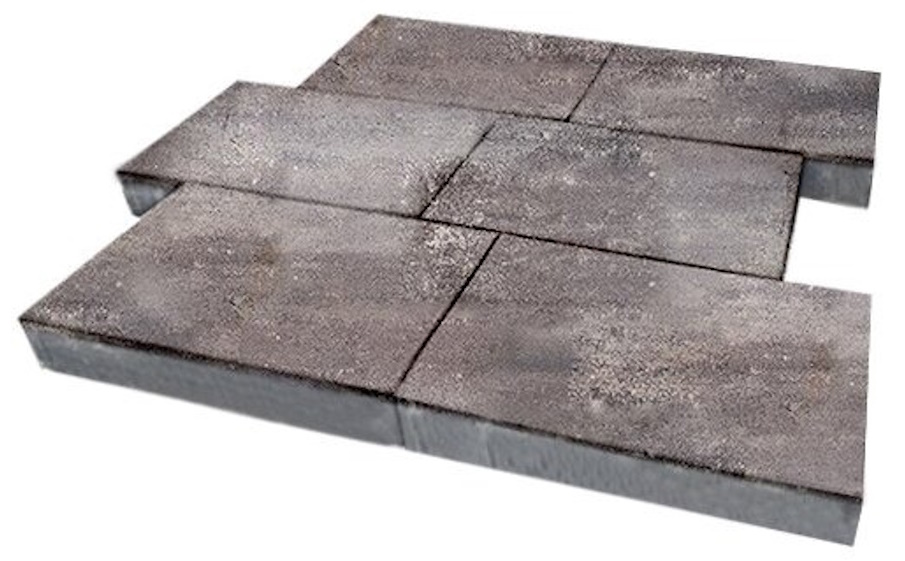 Плитка тротуарная SteinRus Парк Плейс Б.3.П.8 гладкая, ColorMix Умбра, 600*300*60 мм