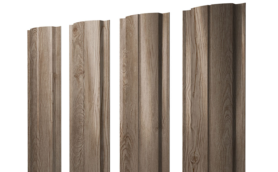 Штакетник Полукруглый Slim Print Elite White Wood