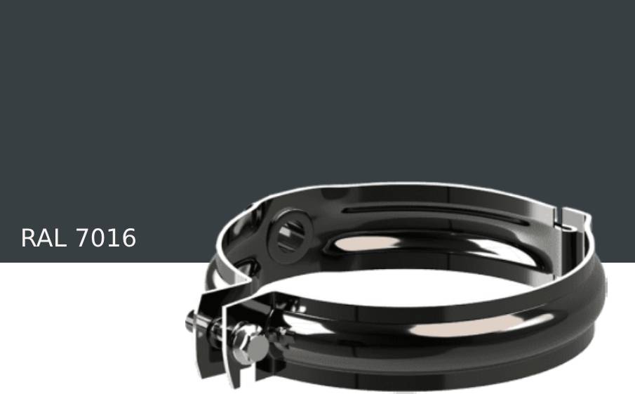Хомут трубы KROP STAL для системы D 150/100 мм, RAL 7016