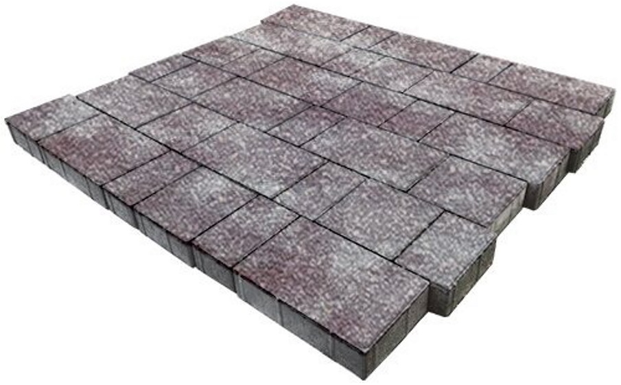Плитка тротуарная SteinRus, Бельпассо Б.23(М).Псм.6, Native, ColorMix Мокко, толщина 60 мм
