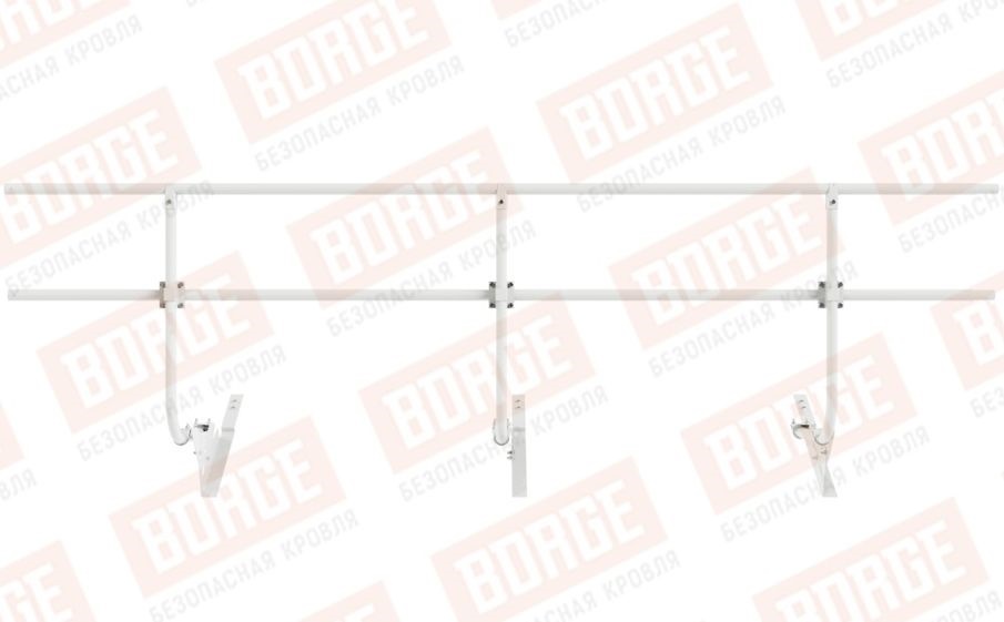 Кровельное ограждение Borge для кровли из композитной черепицы оцинкованное RAL 9003, 300*90 см