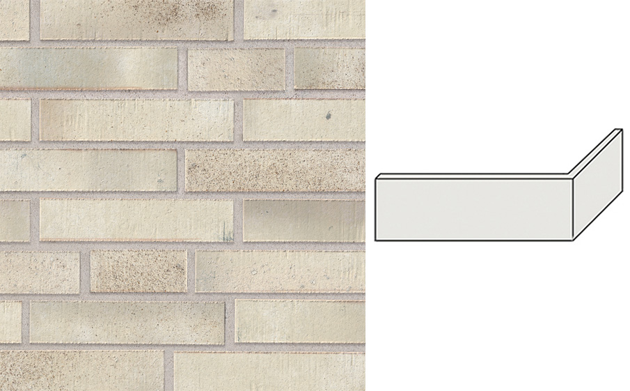 Клинкерная плитка угловая Stroeher Wasserbrand, 671 kornbeige, 240*115*52*12 мм