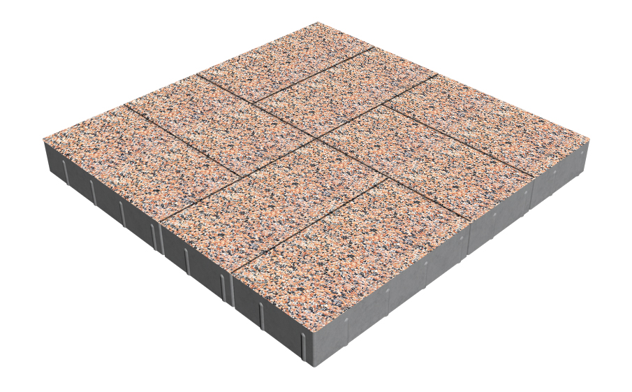 Плитка тротуарная SteinRus Грас Б.4.П.8, Backwash, Яшма, 400*200*80 мм