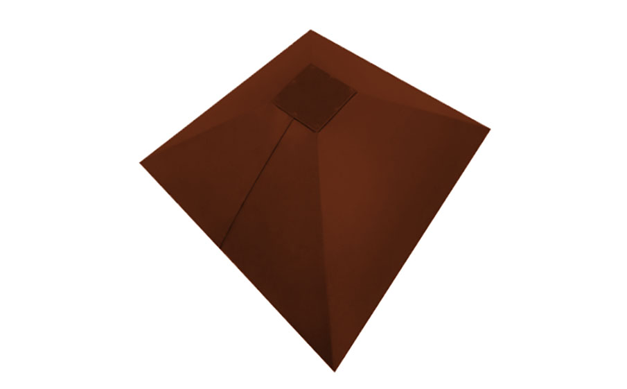 Колпак на столб Grand Line под фонарь 390*390 мм 0,45 PE с пленкой RAL 3009