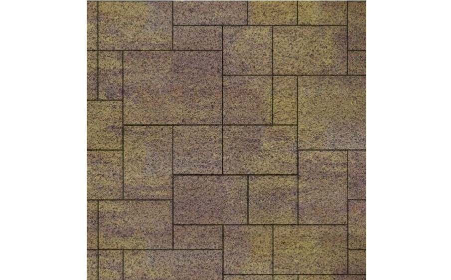 Плитка тротуарная SteinRus Инсбрук Альпен Б.7.Псм.6, Native, ColorMix Тахель, толщина 60 мм