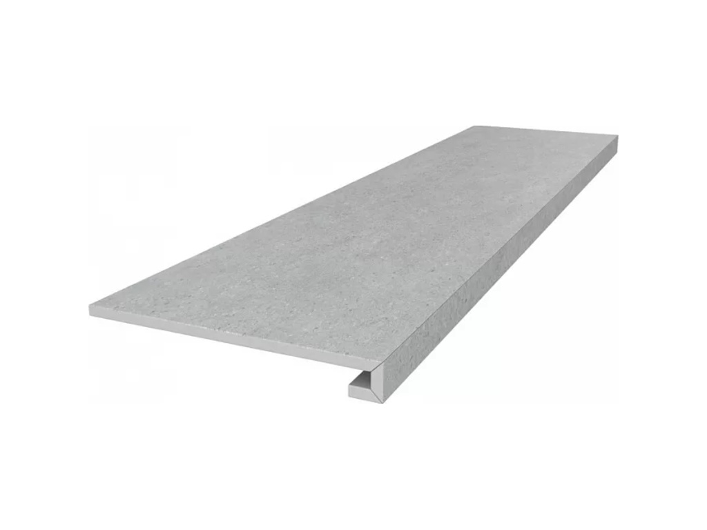Ступень клееная KERAMA MARAZZI Фондамента пепельный светлый необрезная, 1195*330*9 мм