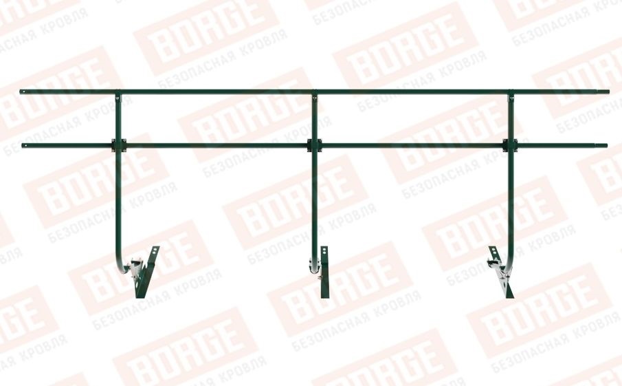 Кровельное ограждение Borge для черепичной кровли оцинкованное RAL 6005, 300*120 см