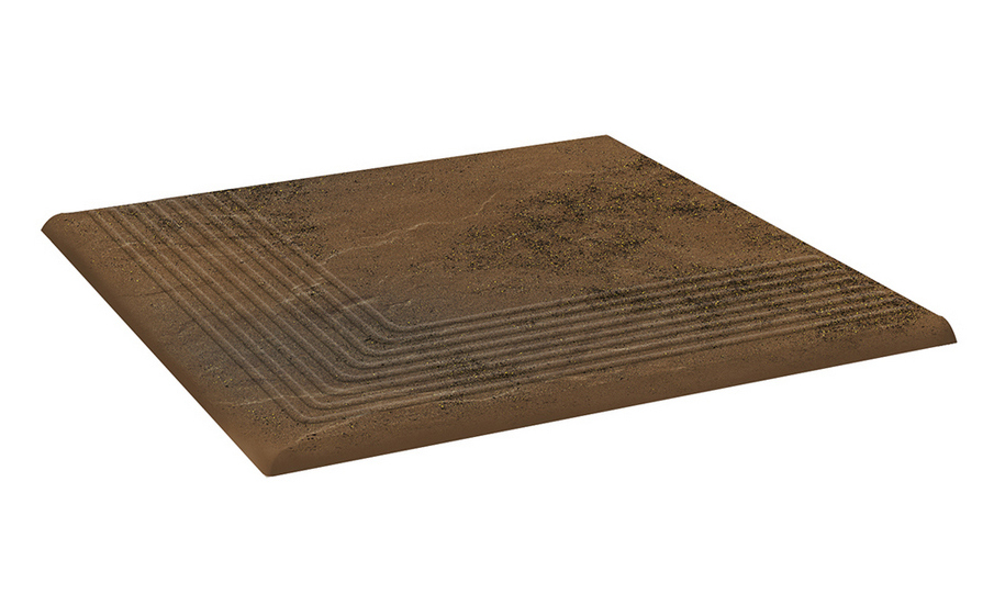 Клинкерная угловая ступень Paradyz Semir Beige, 300*300*11 мм