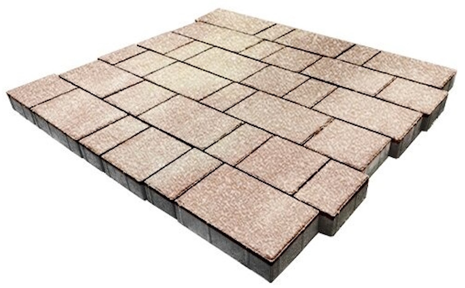 Плитка тротуарная SteinRus Новый город Б.7.Фсм.6, Native, ColorMix Оливин, толщина 60 мм