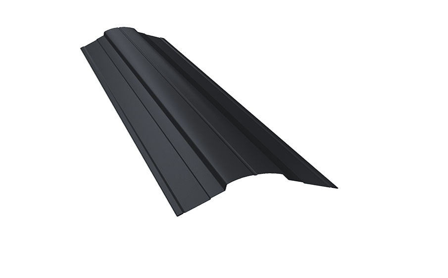 Планка конька фигурного 70*70 мм Grand Line PurPro Matt RAL 7024, 2 м