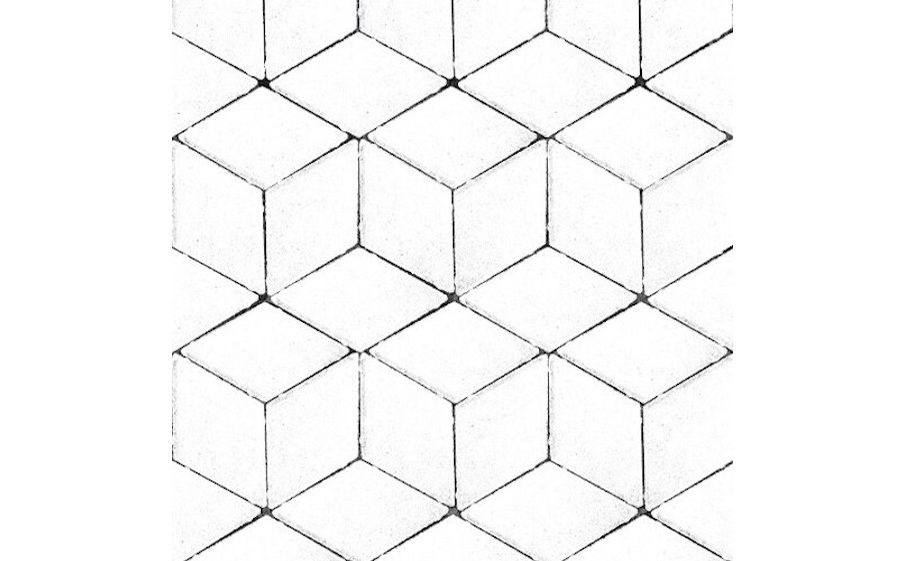 Плитка тротуарная SteinRus Полярная звезда Б.5.Ф.8, гладкая, белый, 250*150*60 мм
